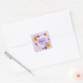 Fijne Moederdag Vierkante Sticker (Envelop)