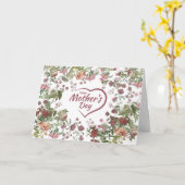 Fijne Moederdag Vintage Bloemen Kaart (Gele Bloem)