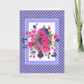 Fijne Moederdag. Vlinders & Bloemen Kaart (Voorkant)