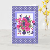 Fijne Moederdag. Vlinders & Bloemen Kaart (Gele Bloem)