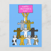 Fijne Moederdag voor Cat Lover. Briefkaart (Voorkant)