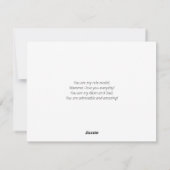 Fijne Moederdag voor de alleenstaande moeder Feestdagenkaart (Achterkant)