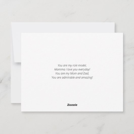 Fijne Moederdag voor de alleenstaande moeder Feestdagenkaart (Achterkant)