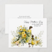 Fijne Moederdag voor de alleenstaande moeder Feestdagenkaart (Voorkant / Achterkant)