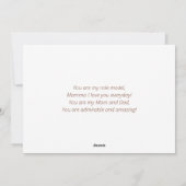 Fijne Moederdag voor de alleenstaande moeder Feestdagenkaart (Achterkant)