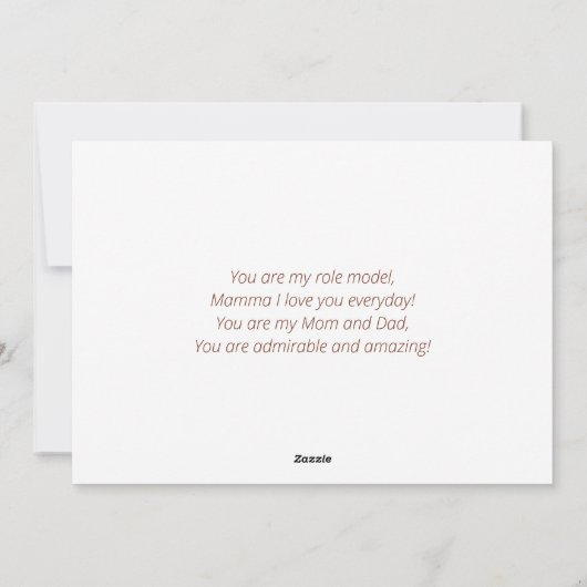 Fijne Moederdag voor de alleenstaande moeder Feestdagenkaart (Achterkant)