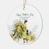 Fijne Moederdag voor de alleenstaande moeder Keramisch Ornament (Links)