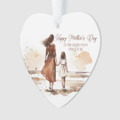 Fijne Moederdag voor de alleenstaande moeder Ornament (voorkant)