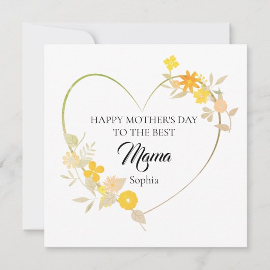 Fijne Moederdag voor de Beste Mama (Voorkant)