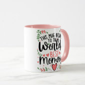 Fijne moederdag voor de beste mama ter wereld mok (Voorkant rechts)