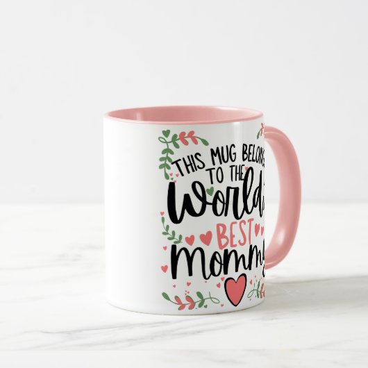 Fijne moederdag voor de beste mama ter wereld mok (Voorkant rechts)
