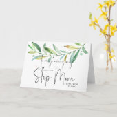 Fijne Moederdag voor de beste stap MamMoeder Kaart (Gele Bloem)