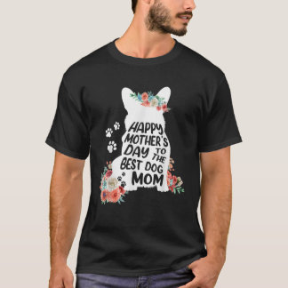 Fijne Moederdag voor het beste Corgi Mom Hondenlie T-shirt