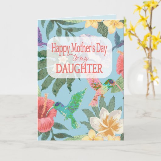 Fijne Moederdag voor mijn dochter Kaart (Gele Bloem)