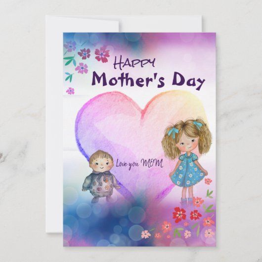 Fijne Moederdag voor Moeder Natuur Feestdagenkaart (Voorkant)