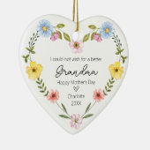 Fijne Moederdag voor oma Keramisch Ornament (Rechts)
