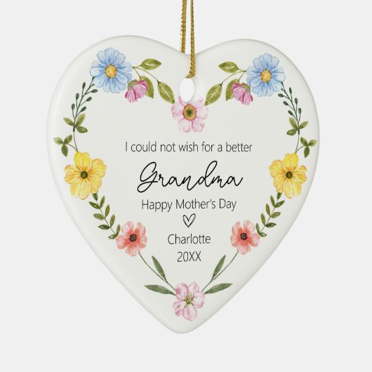 Fijne Moederdag voor oma Keramisch Ornament (Rechts)