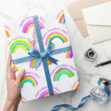 Fijne Moederdag Watercolor Regenboog Patroon