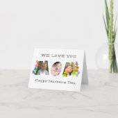 Fijne Moederdag-We houden van je-Foto Naam Kaart (Voorkant)