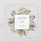 Fijne Moederdag weiland bloemkaart (Voorkant / Achterkant)