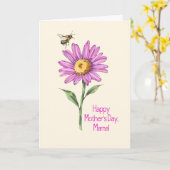 Fijne Moederdag! wenskaart Kaart (Gele Bloem)