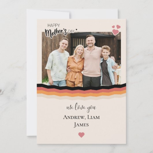 Fijne moederdag wij houden van je Plat Kerstkaart (Voorkant)