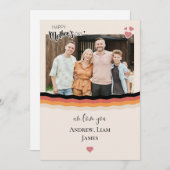 Fijne moederdag wij houden van je Plat Kerstkaart (Voorkant / Achterkant)