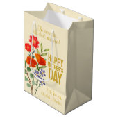 Fijne moederdag Wildbloemen voor onze moeder Medium Cadeauzakje (Voorkant Gekanteld)