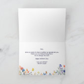 Fijne Moederdag Wilde Bloem Bloemstuk Kaart (Binnen)