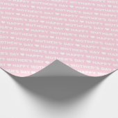 Fijne Moederdag Wit op Lichtroze Cadeaupapier (Hoek)