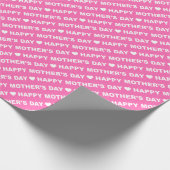 Fijne Moederdag Wit op Roze Inpakpapier (Hoek)