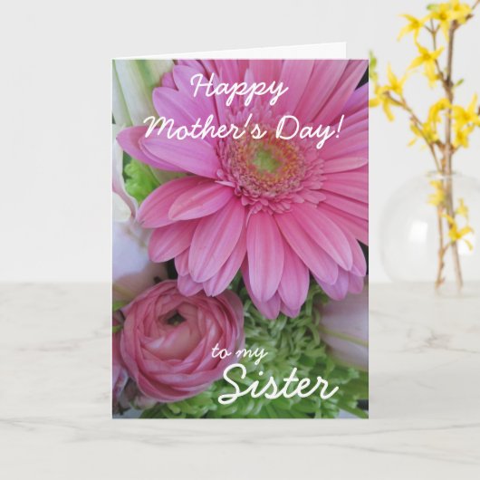 Fijne Moederdag-ZISTER! Kaart (Gele Bloem)