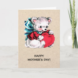 Fijne Moederdag. Zoete teddybeer Kaart