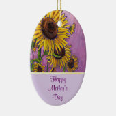Fijne Moederdag zonnebloemen Keramisch Ornament (Rechts)