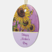 Fijne Moederdag zonnebloemen Keramisch Ornament (Links)