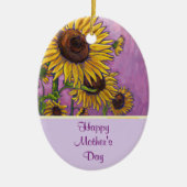 Fijne Moederdag zonnebloemen Keramisch Ornament (Voorkant)