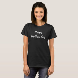 Fijne moederdag zwart en wit script aangepast t-shirt