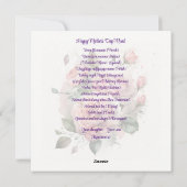 Fijne moeders dag florale bouquet modern feestdagenkaart (Achterkant)