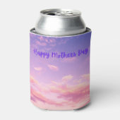 Fijne Moeders Dag op een pastelhemel op een Blikjeskoeler (Blikje Voorkant)