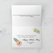 Fijne moeders Dag Pastel Pink Paper Flowers Kaart (Binnen)