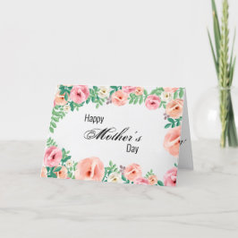 Fijne moeders Dag Pastel Pink Paper Flowers Kaart