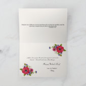 Fijne Moeders Dag Rode Poppie Bloemen Kaart (Binnen)