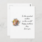 Fijne moeders dagkaart briefkaart (Voorkant / Achterkant)