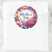 Fijne moeders ronde sticker (Tas)