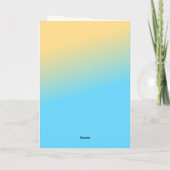 Fijne Moedersdag Blauw Geel Ombre Chic Mooie Kaart (Achterkant)