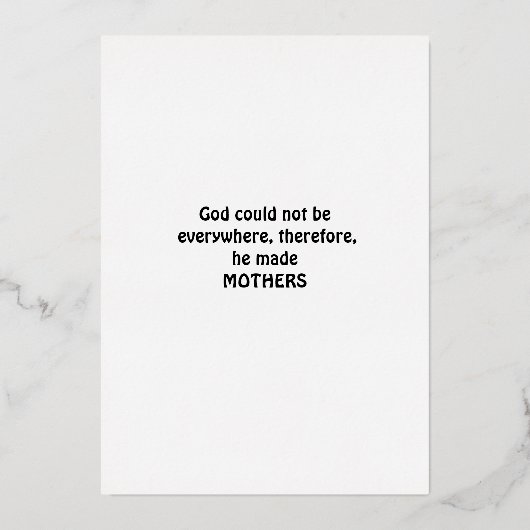 Fijne Moedersdag Mama Goud Folie en Rozen Folie Feestdagenkaart (Achterkant)