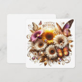 Fijne Moedersdag met Calla's, Zonnebloemen  Feestdagenkaart (Voorkant / Achterkant)