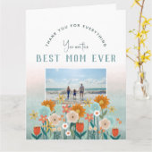 Fijne Moedersdag Moderne Beste Moeder Bloem Foto Kaart (Gele Bloem)