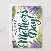 Fijne Moedersdag Roze Graden Vlinders Groen  Feestdagenkaart (Voorkant)