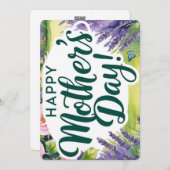 Fijne Moedersdag Roze Graden Vlinders Groen  Feestdagenkaart (Voorkant / Achterkant)